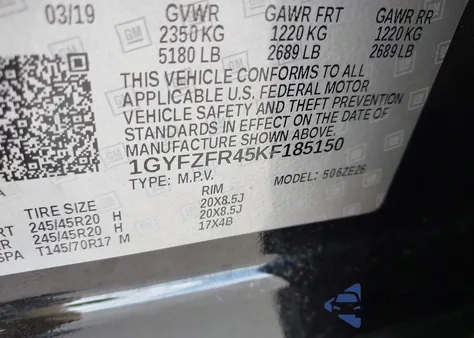 2019 Cadillac Xt4 Sport from USA, damaged, VIN 1GYFZFR45KF185150